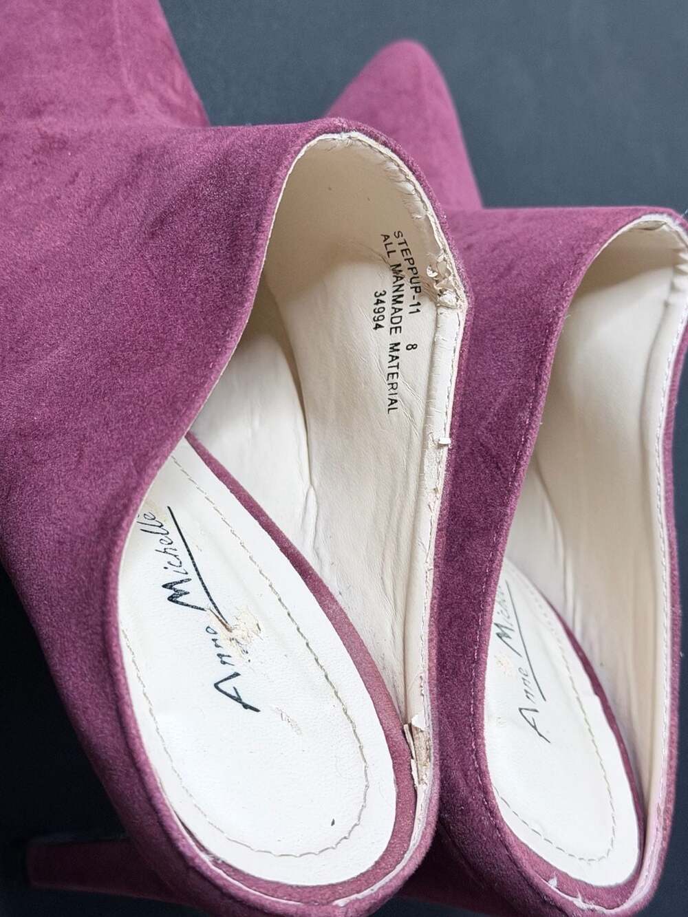 Anne Michelle STEPPUP-11 Pointed Toe Stiletto Mules - Picture 6 of 6
